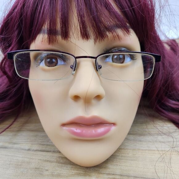 💜Vintage Versace Plum Rimless Eyeglasses & Hardshell Case - Picture 1 of 16
